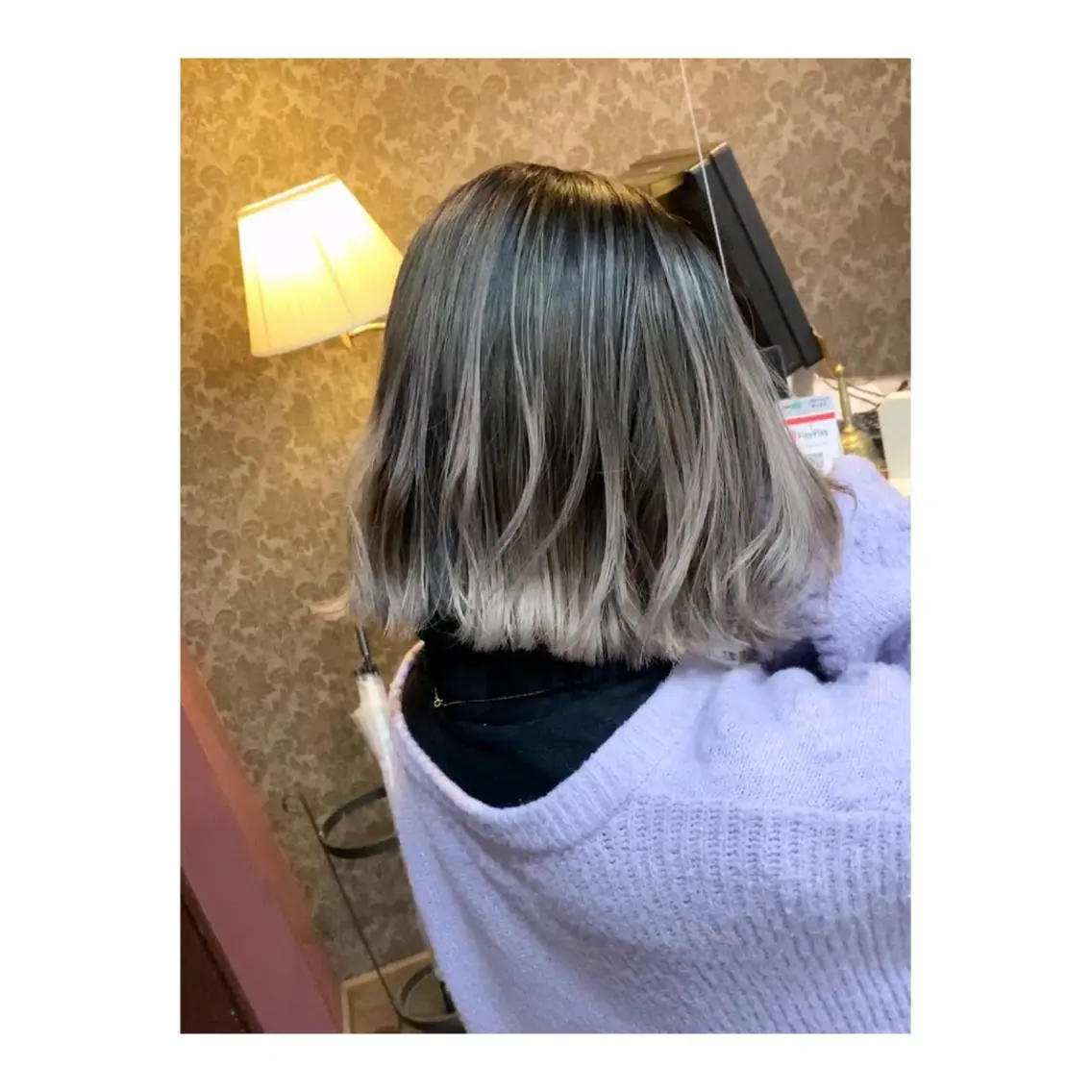 カラー ベージュカラー ブロンド ハイトーンカラー be yondのヘアスタイル