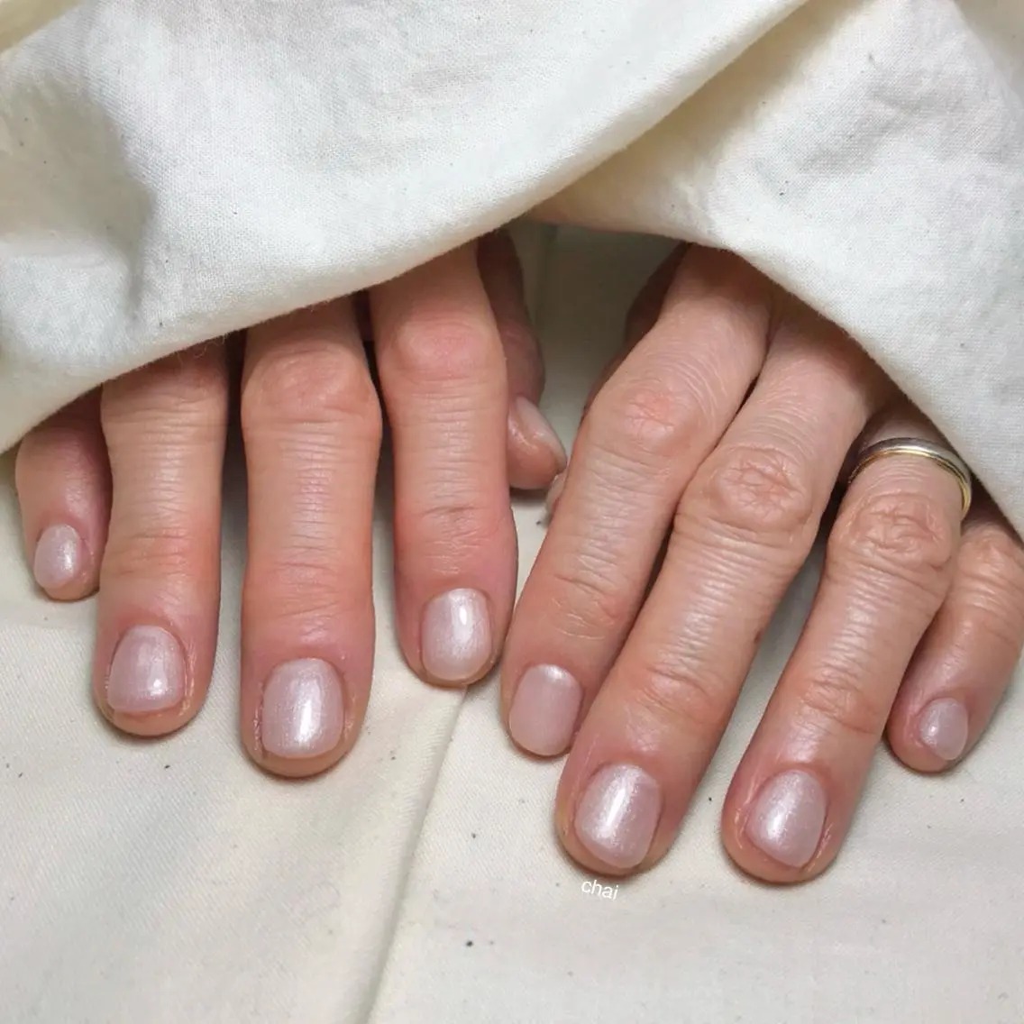 ネイル ピンク ピンクベージュ ハンドネイル chai nail _ai📍鶴橋/桃谷のネイルデザイン