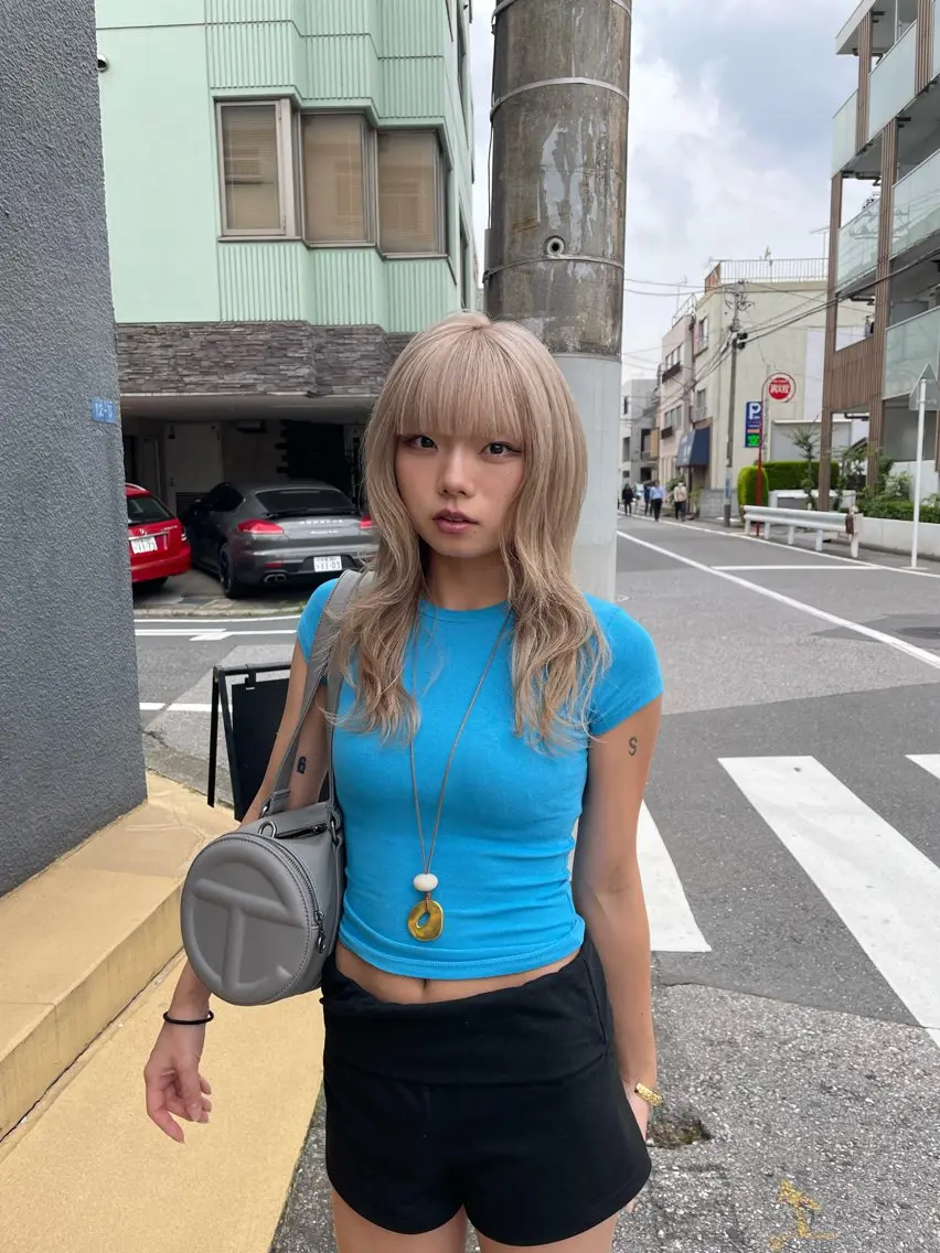 ロング カラー ブリーチ カット ヘアカラー H I ＮＡのヘアスタイル