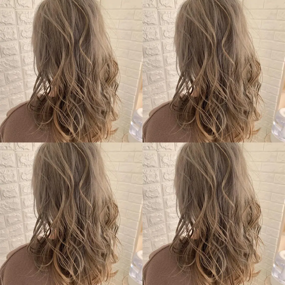 セミロング カラー 透明感カラー グレージュ モカグレージュ ヘアカラー トリートメント ハイトーン/ブリーチ 山崎 悠次のヘアスタイル