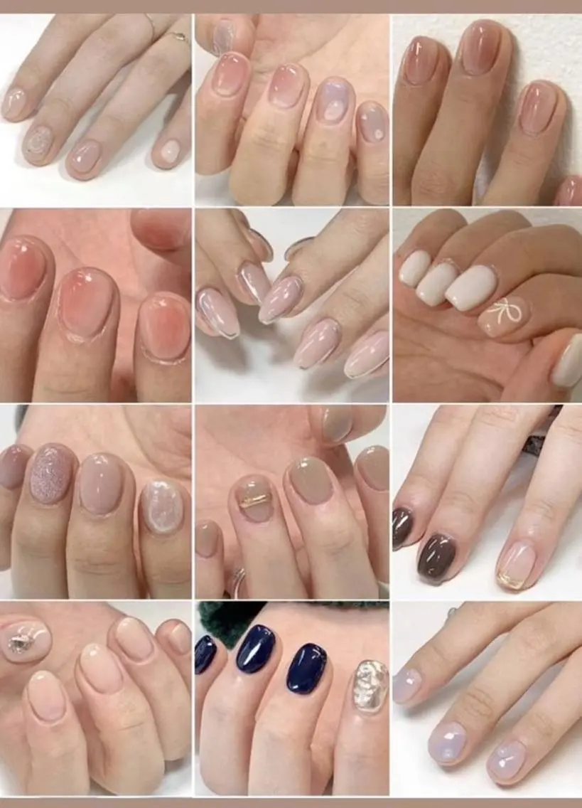 自爪💎短め韓国シンプルネイル定額　オフなしの写真