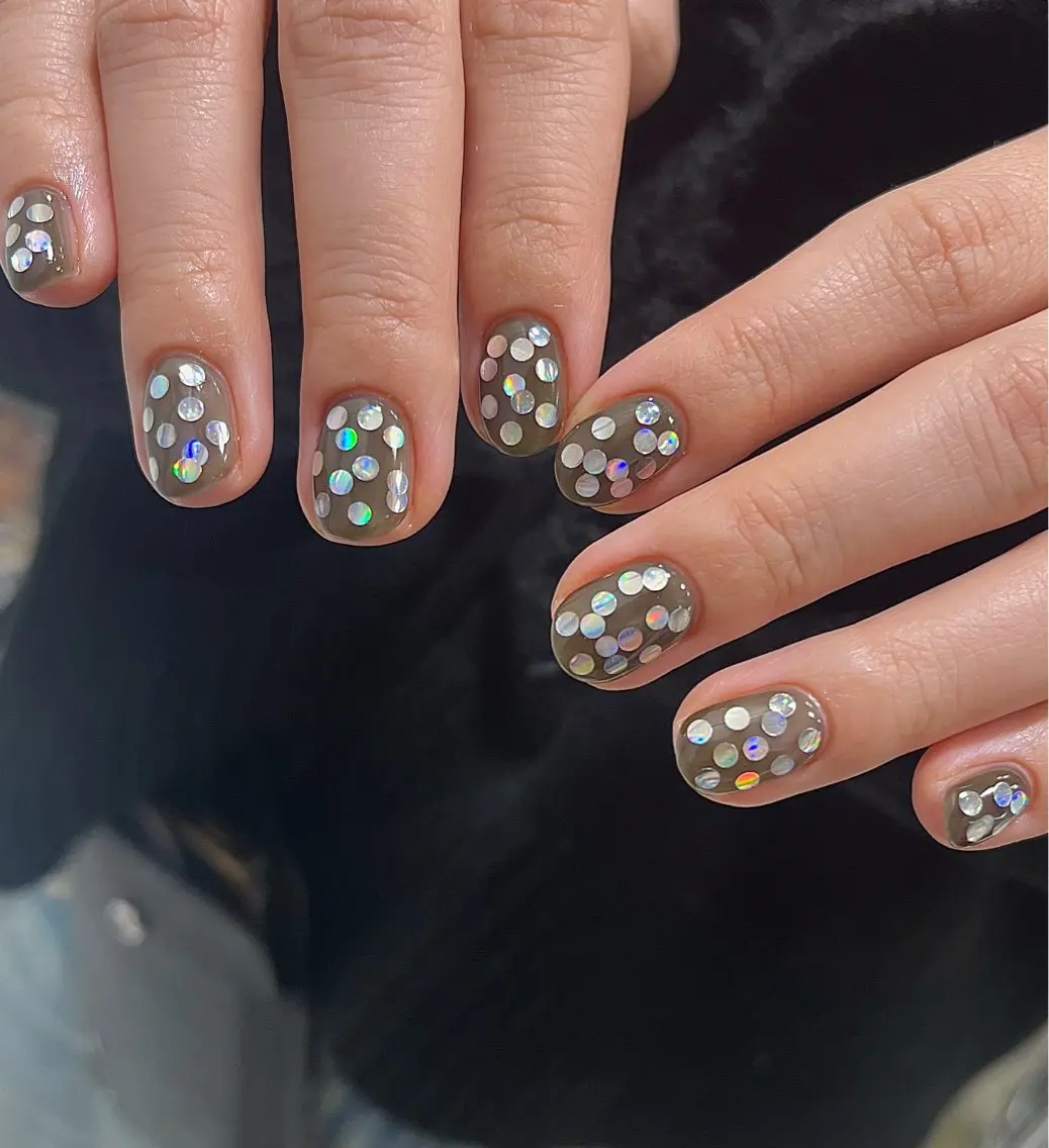 ネイル アートネイル ホログラムネイル ショートネイル ハンドネイル フットネイル Para Sol nail Maoのネイルデザイン