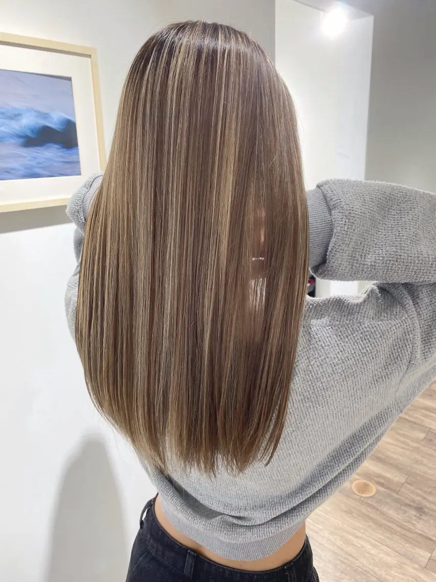 ロング カラー ヘアカラー トリートメント ハイライト⭐️上野 高広のヘアスタイル