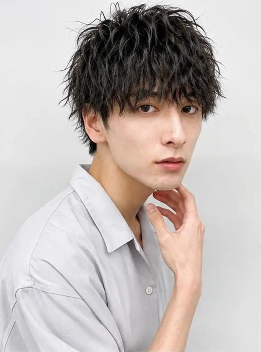 ショート パーマ メンズ カット パーマ 🔥men's特化 🔥三上 拓真のヘアスタイル