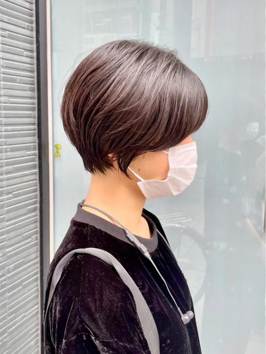 ショート カラー 似合わせカット ショートヘア 小顔カット カット トリートメント ショート/ボブ/ 透明感カラー/ほのかのヘアスタイル