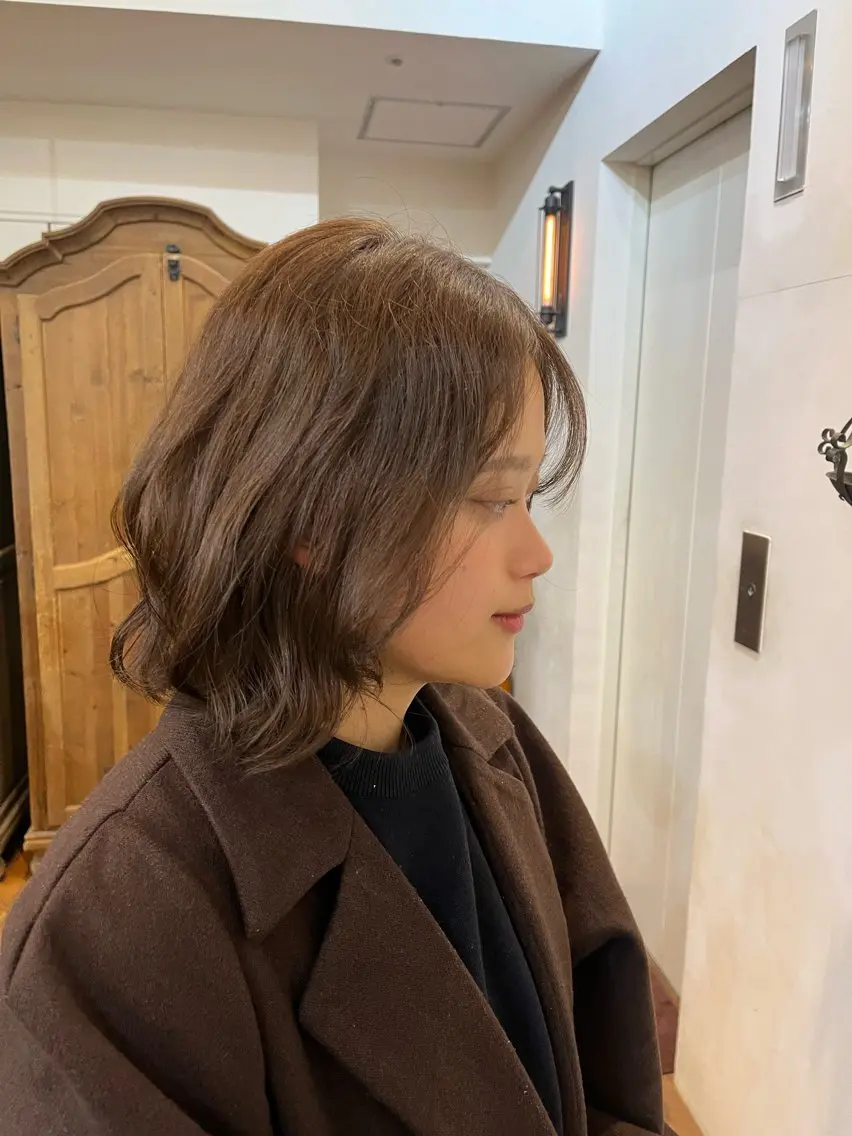 カラー ベージュカラー オリーブベージュ ヘアカラー トリートメント 東　　茉央/カラー/ パーマ🧸銀座のヘアスタイル
