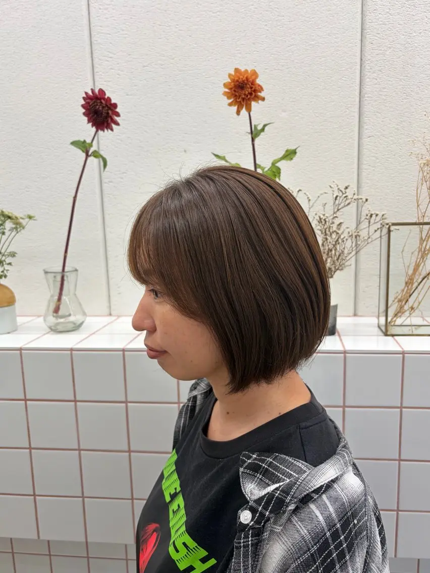 ショート カラー ヘアカラー トリートメント 透明感カラー/名古屋 /栄/木下奈々望のヘアスタイル