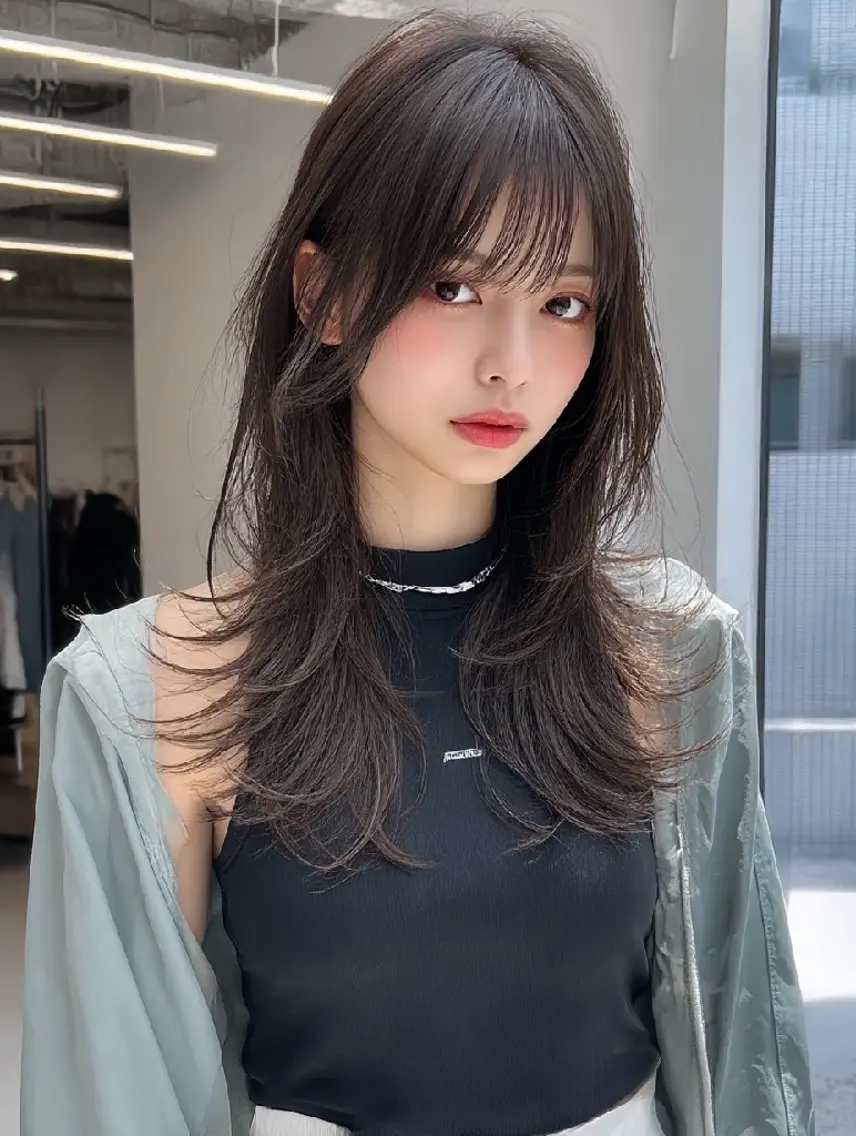 ロング ハイレイヤー レイヤーカット ロング レイヤーカット/メン ズカット✂︎松澤日菜のヘアスタイル