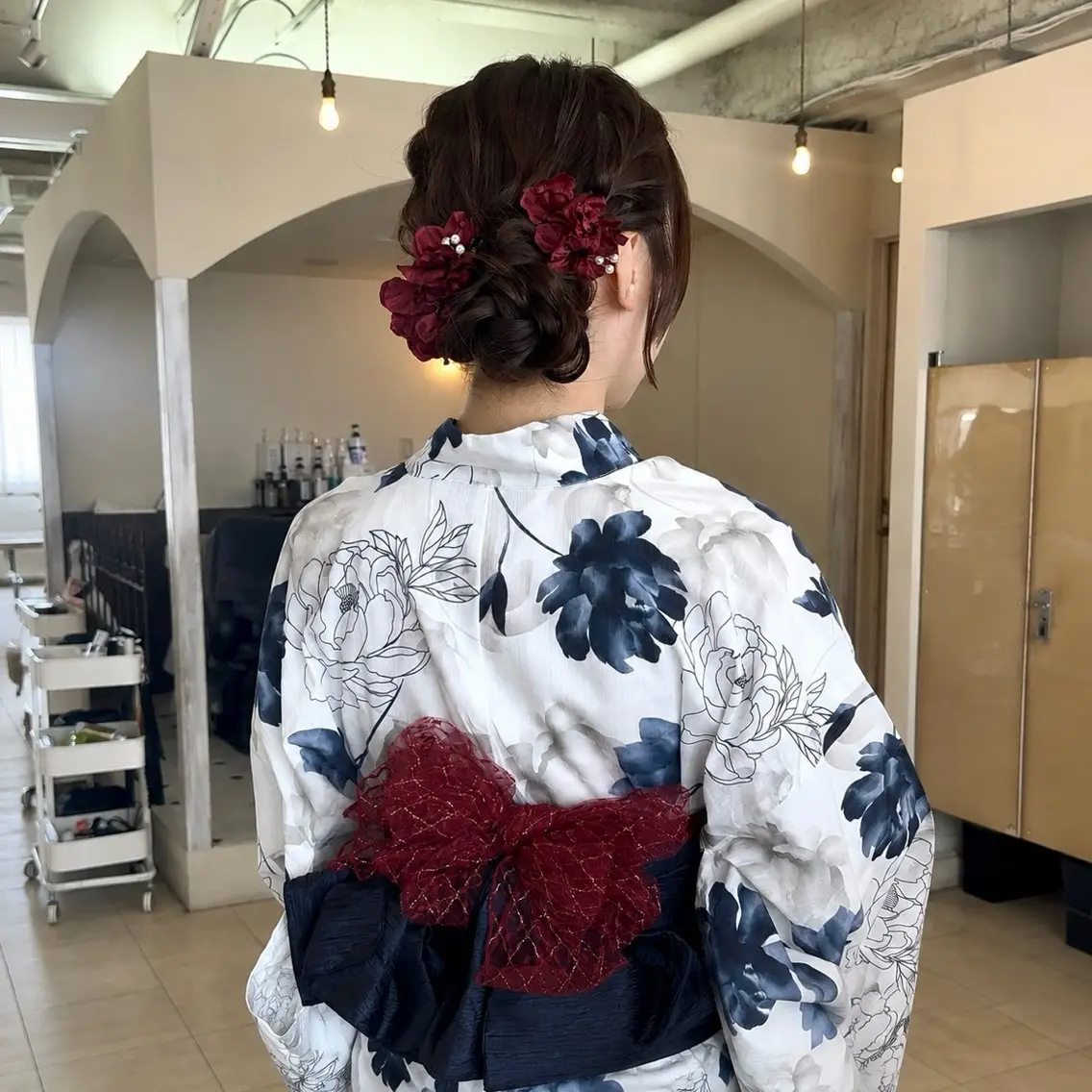【夏祭りやイベントなど🌻】事前予約制当日予約不可 浴衣着付け+ヘアセット˖ . ݁𝜗𝜚. ݁₊の写真