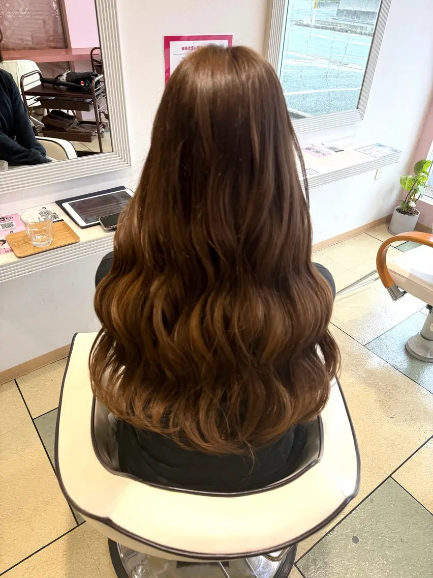 ロング カラー カット ヘアカラー トリートメント 透明感/レイヤー/ 縮毛矯正/ほのか🍪のヘアスタイル
