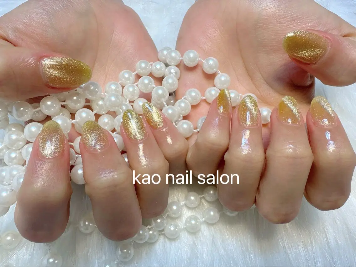 ネイル チークネイル 長さ出し フットネイル フレンチネイル ジェルネイル kao nail マグネット/長さだしのネイルデザイン