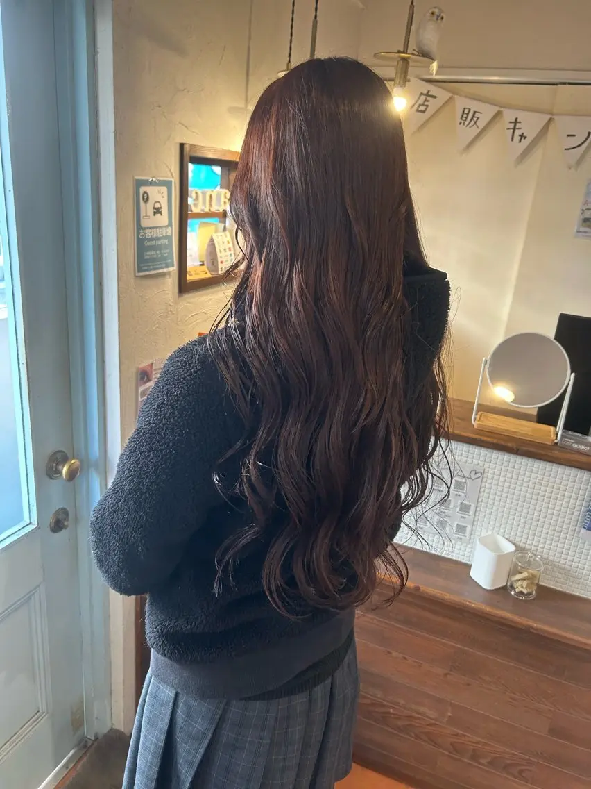 ロング カラー ブラウンカラー 透明感カラー 徳永　髪質改善 カラー🪄💫のヘアスタイル