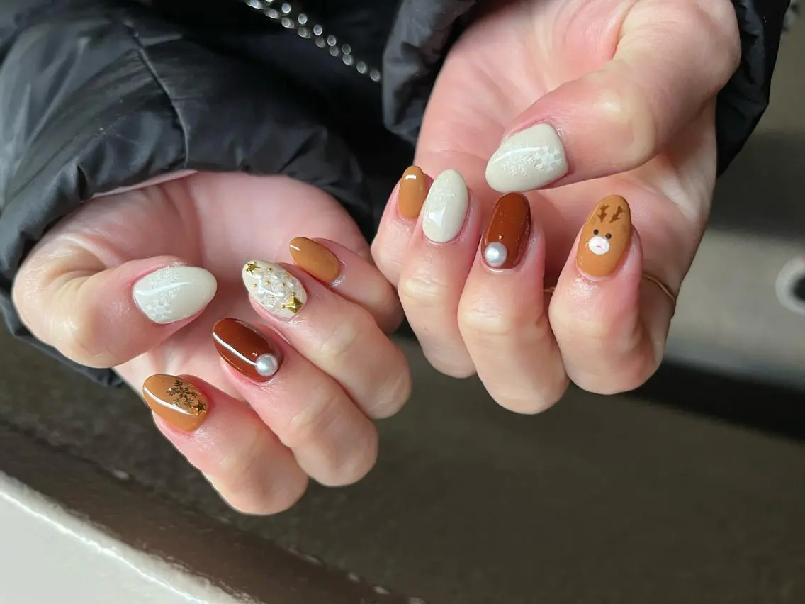ネイル 冬ネイル クリスマス nail salon monailのネイルデザイン