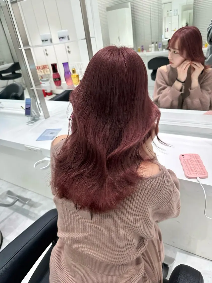 セミロング カラー ヘアカラー ♡上品韓国髪♡ブラ ウン/SAYATOのヘアスタイル