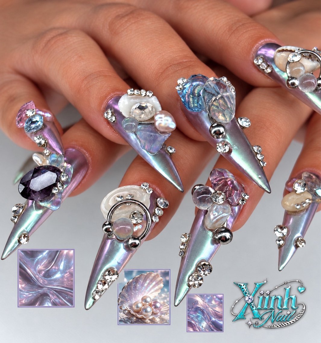 ネイル チークネイル 桜ネイル 長さ出し フットネイル ジェルネイル ハンドネイル XIINH NAIL SALONのネイルデザイン