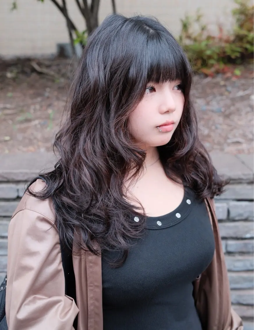 ロング パーマ ボブ レイヤーカット ロング デジタルパーマ カット パーマ 【お洒落パーマ】 Elme　肥塚康汰郎のヘアスタイル