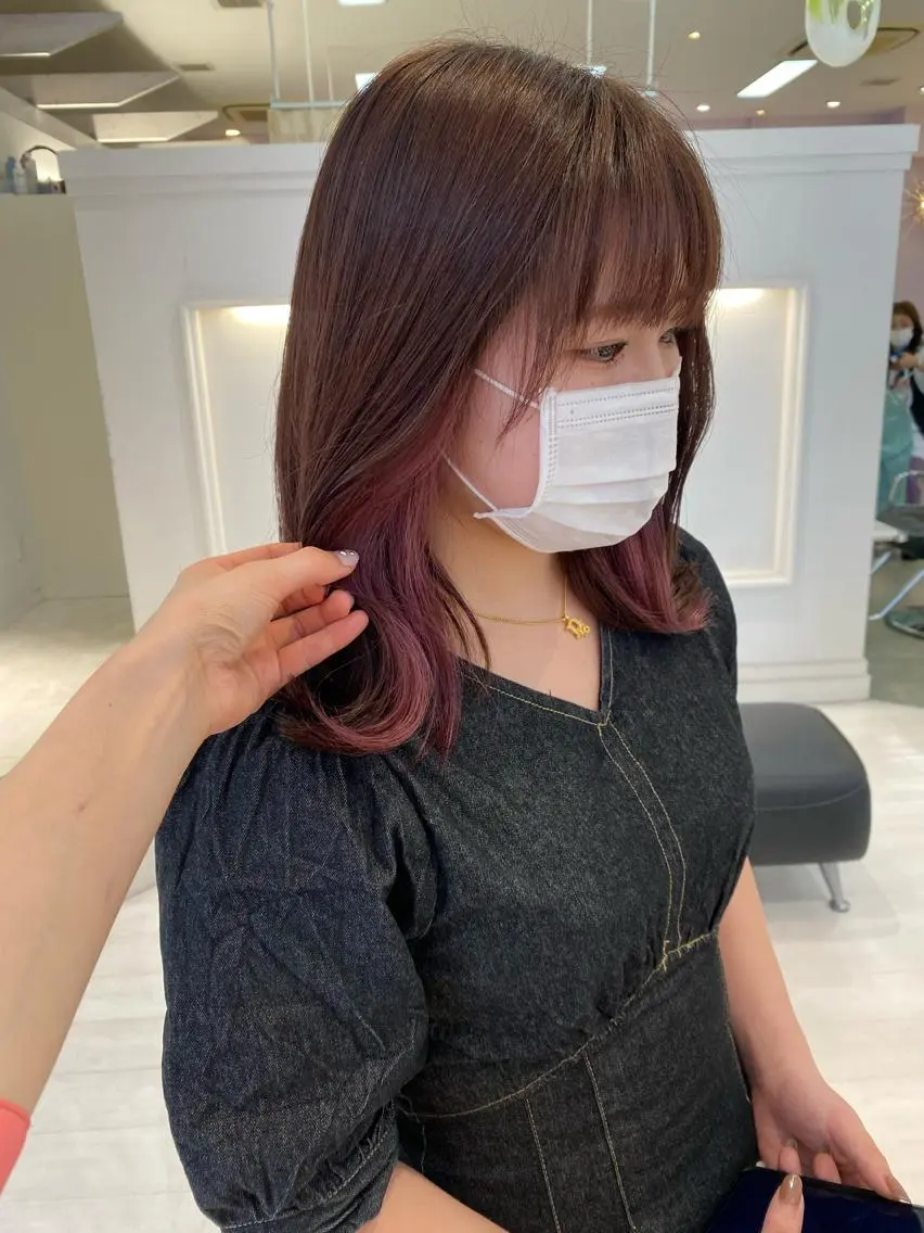 🥑💚初めてでも安心！💚🥑【ポイントブリーチ】＋【透明感カラー】＋【似合わせアレンジ】の写真