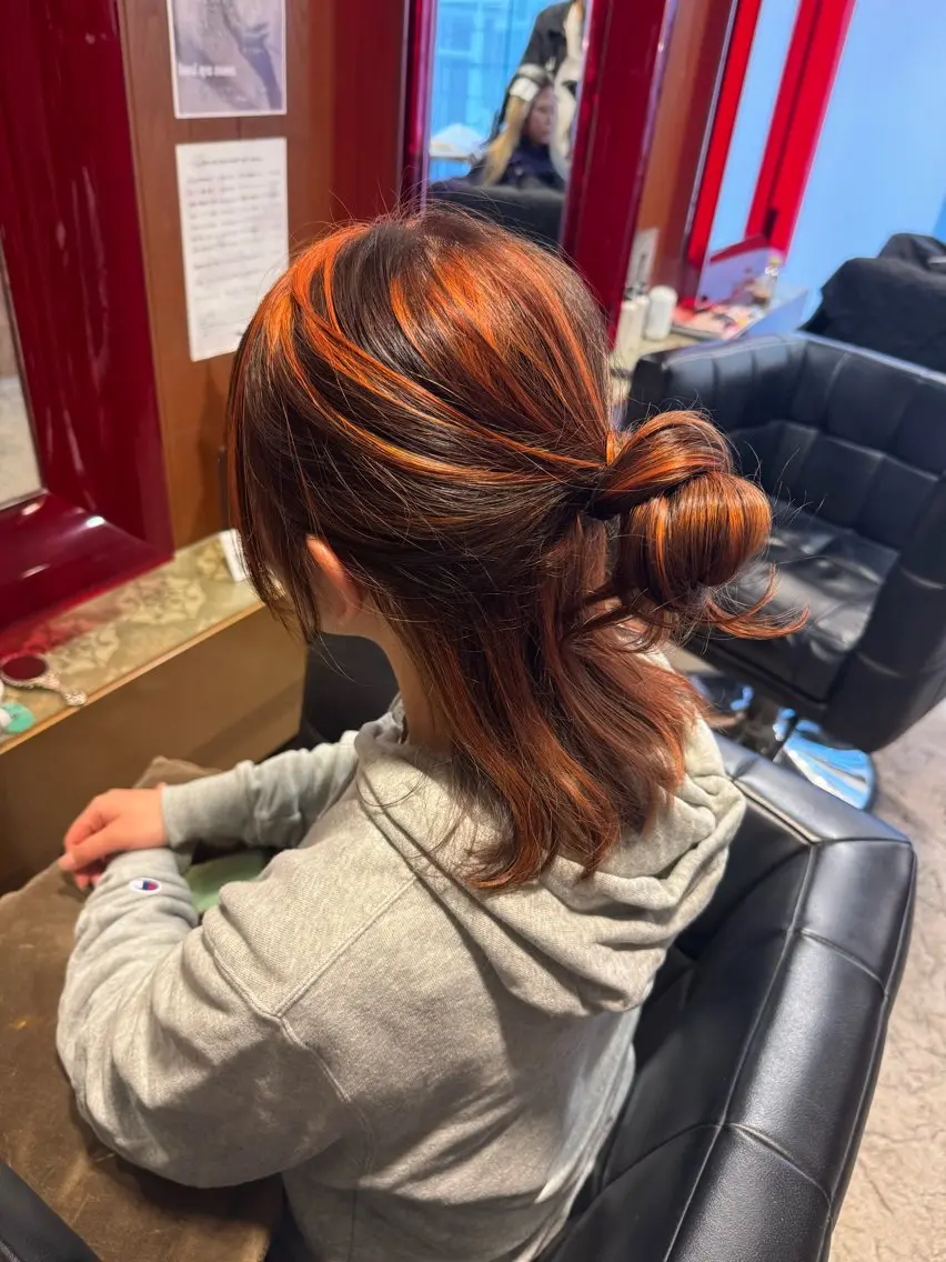 ミディアム カット ヘアカラー トリートメント 花木 志穂のヘアスタイル
