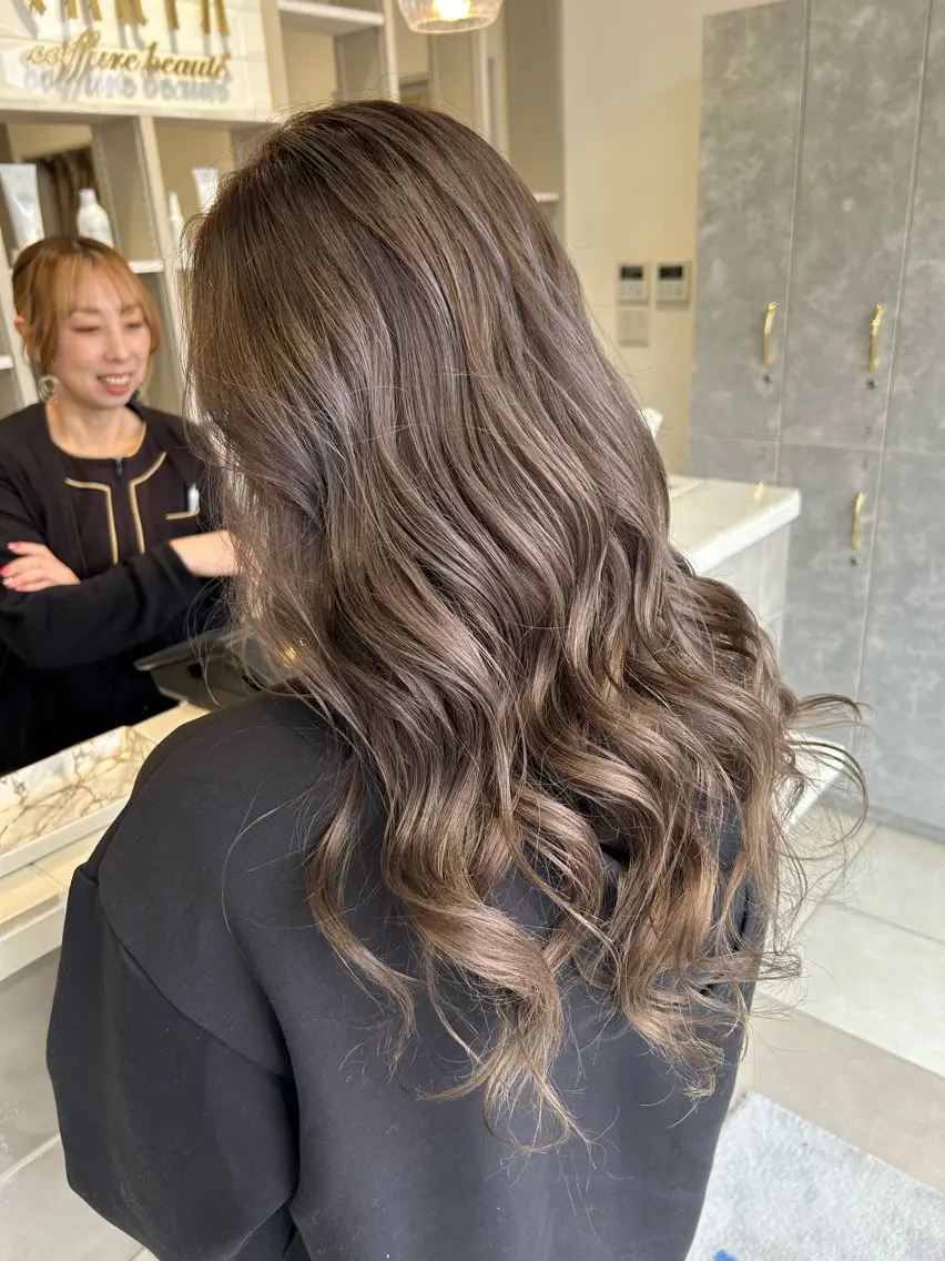 ロング ヘアカラー トリートメント 渡辺 亮/髪質改善 レイヤーカットのヘアスタイル