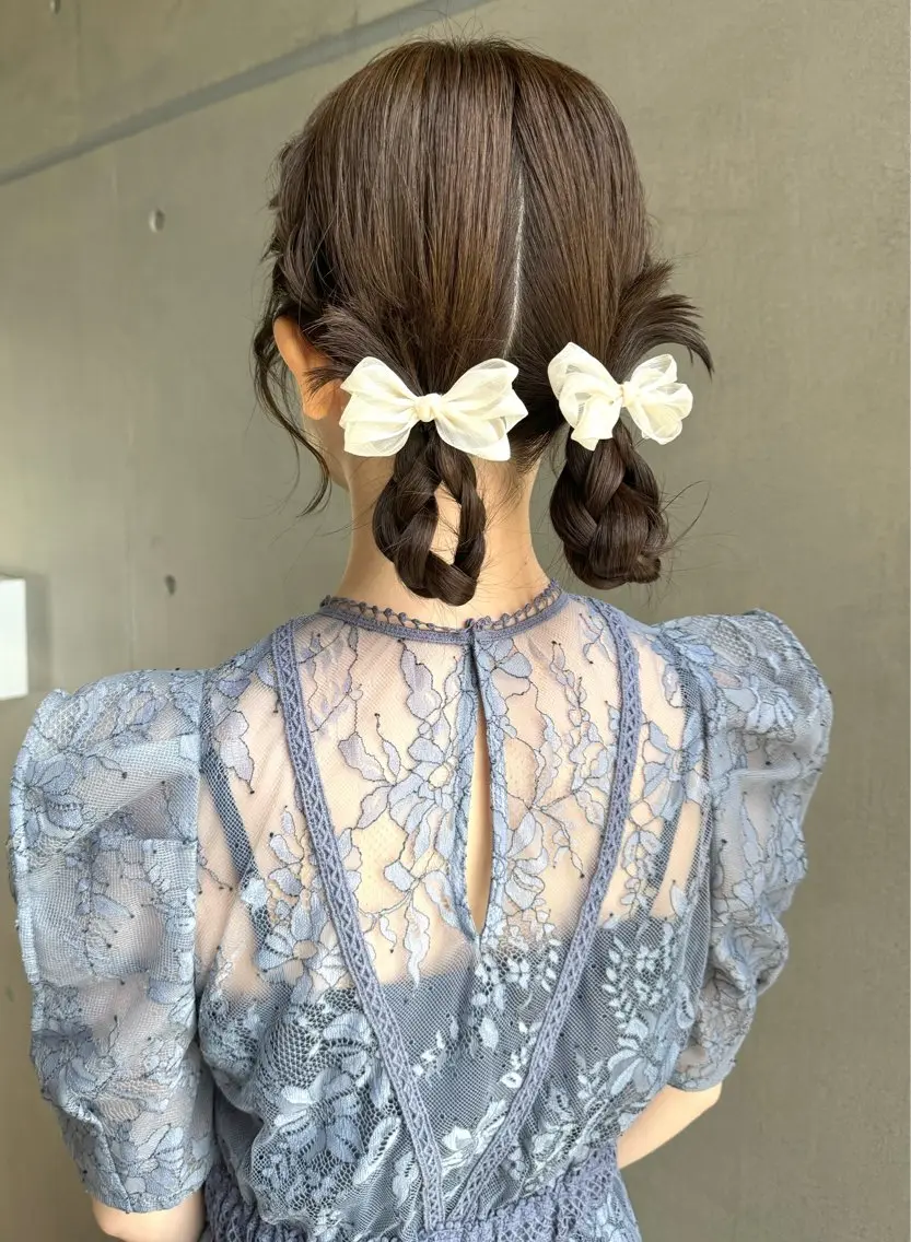 セミロング ヘアセット 透明感カラー🪡🤍 nanao🤍🪡のヘアスタイル