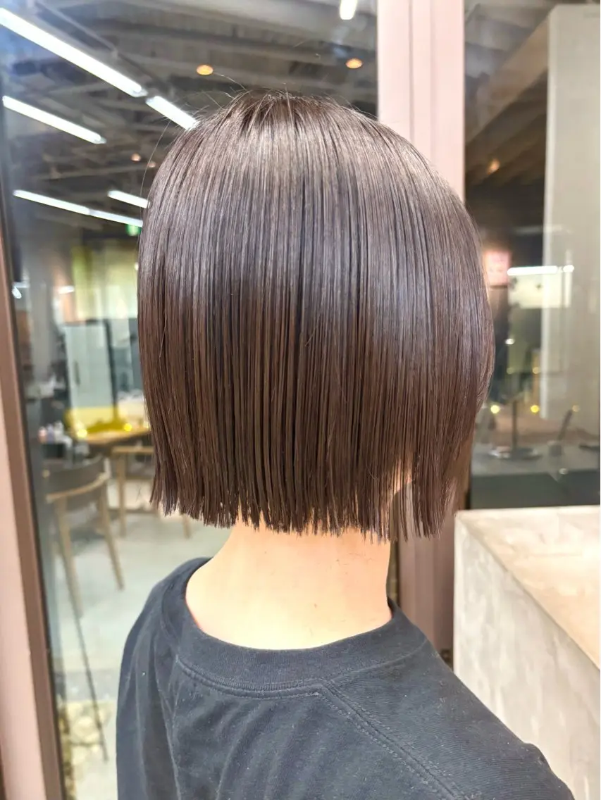 ミディアム カット 縮毛矯正 トリートメント カットモデル募集/ 艶髪/ショウキのヘアスタイル