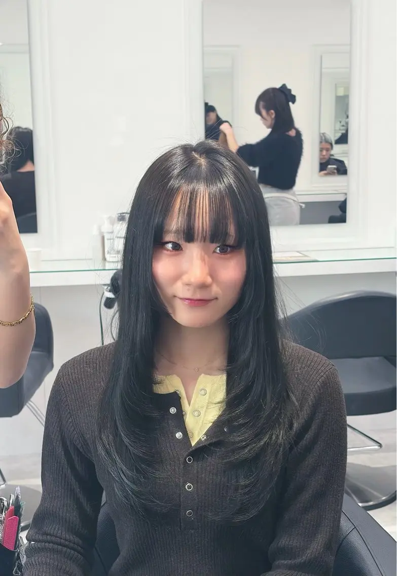 ロング カット ヘアカラー 海外girl/重め レイヤー/MEARIのヘアスタイル