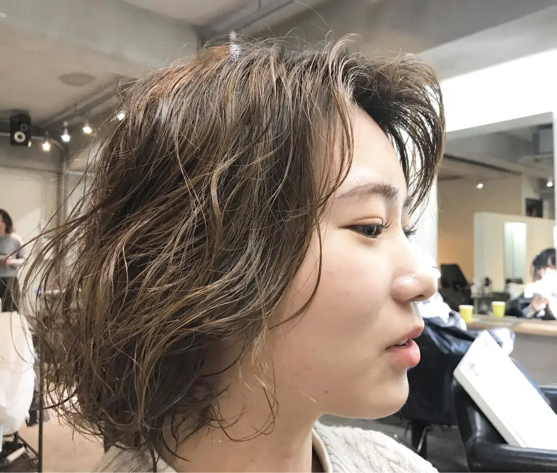 ショート パーマ カット パーマ トリートメント 坂本 裕介のヘアスタイル