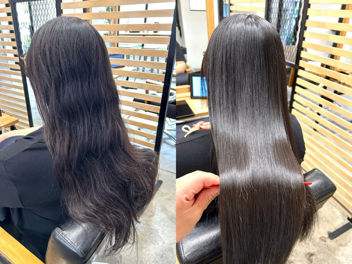 ロング 髪質改善 縮毛矯正 縮毛矯正 髪質改善🌟縮毛矯正 えれな💎のヘアスタイル