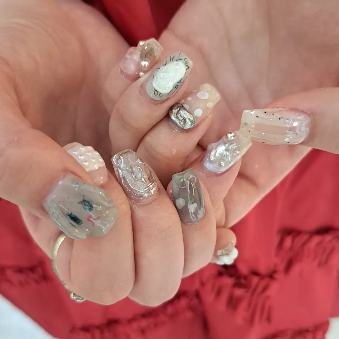ネイル アートネイル ジェルネイル 韓国ネイル 持ち込み Nail mood デザイン持ち込みokのネイルデザイン