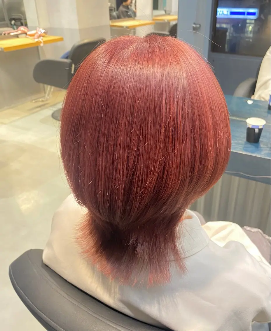 ミディアム ウルフカット ヘアカラー 🍒ナチュラルカラー /ボブ🍒kaedeのヘアスタイル