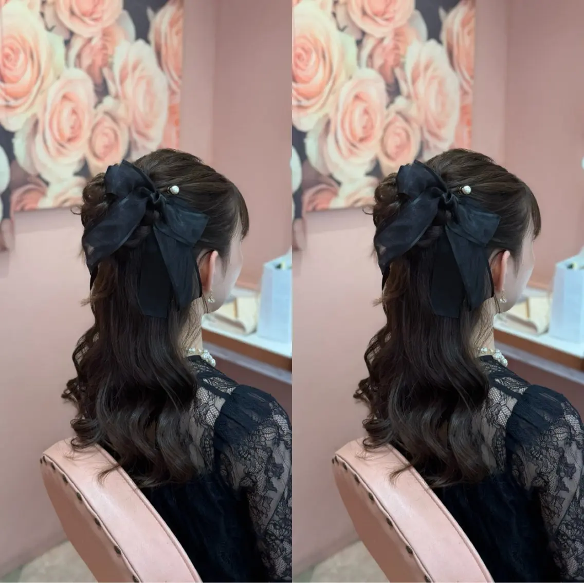 セミロング ヘアアレンジ ヘアセット 梅田茶屋町ヘアセット 🎀RIONA🎀のヘアスタイル