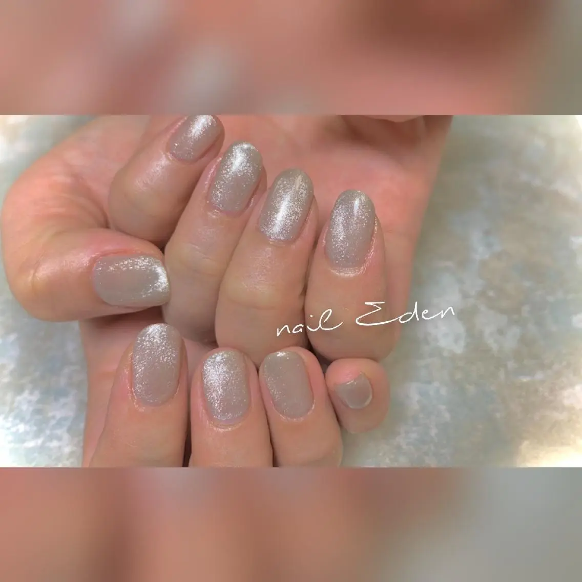 ネイル ジェルネイル マグネットネイル ワンカラーネイル シンプルネイル Eden ♾️のネイルデザイン