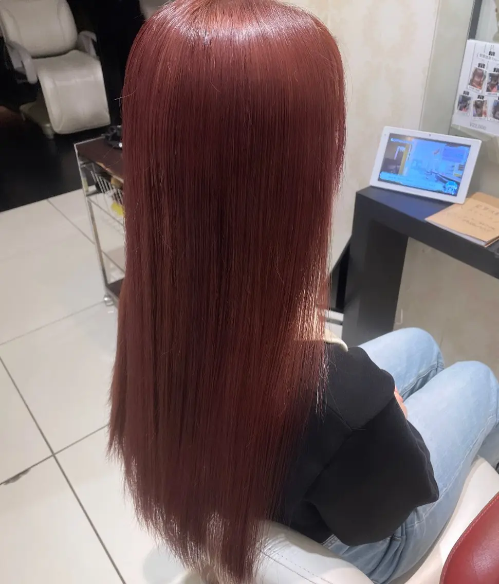 ロング カラー ヘアカラー トリートメント 💞暖色カラー 💞risaのヘアスタイル