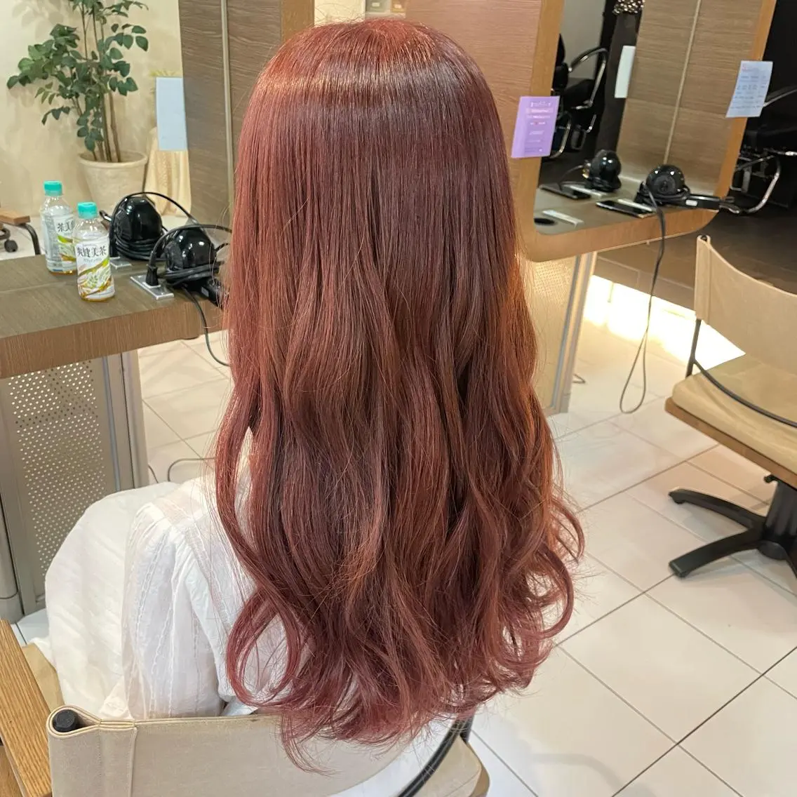 ロング カラー ブリーチ ダブルカラー ブリーチなしカラー ピンクカラー ロング 透明感カラー/ 寺田千雅子のヘアスタイル