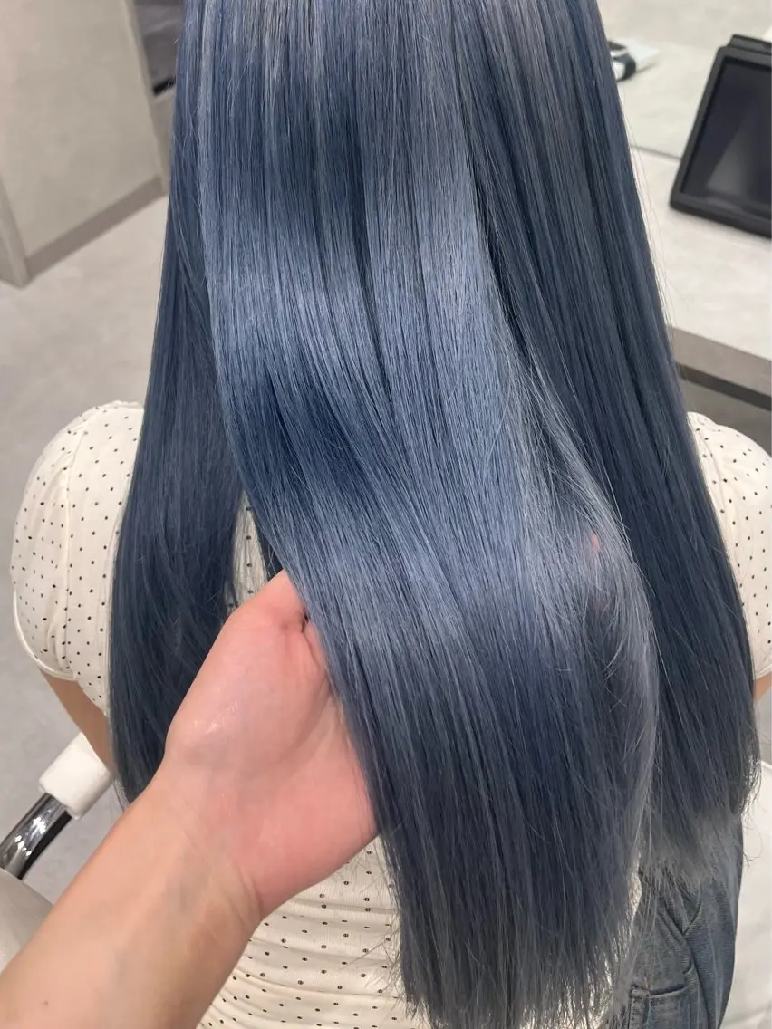 ロング ヘアカラー SAKURA 顔まわり/髪質改善のヘアスタイル