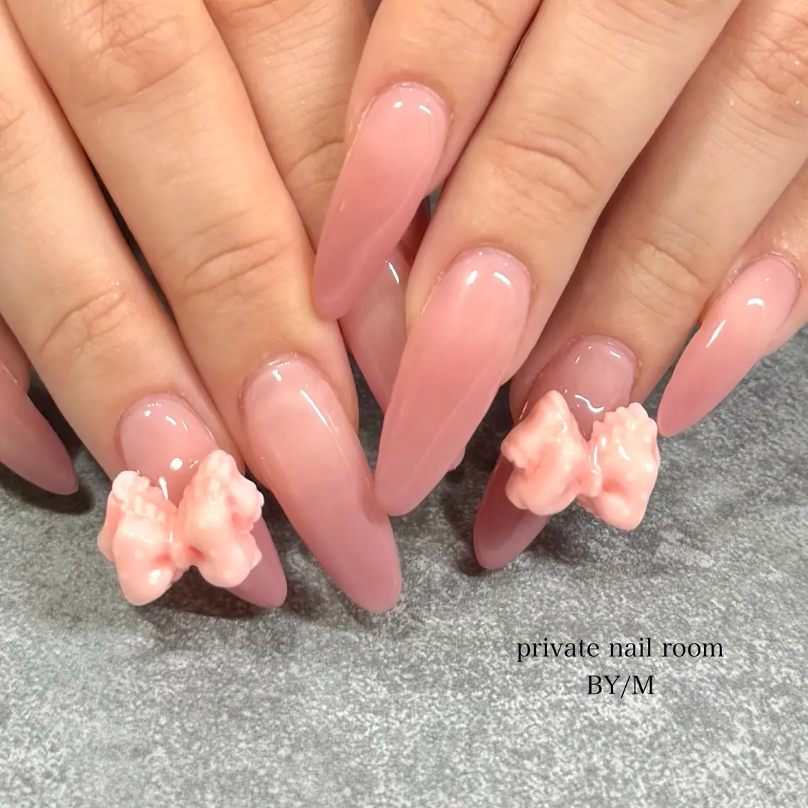キッズ ネイル グラデーション 持ち込み ピンク シンプルネイル BY / Mのネイルデザイン