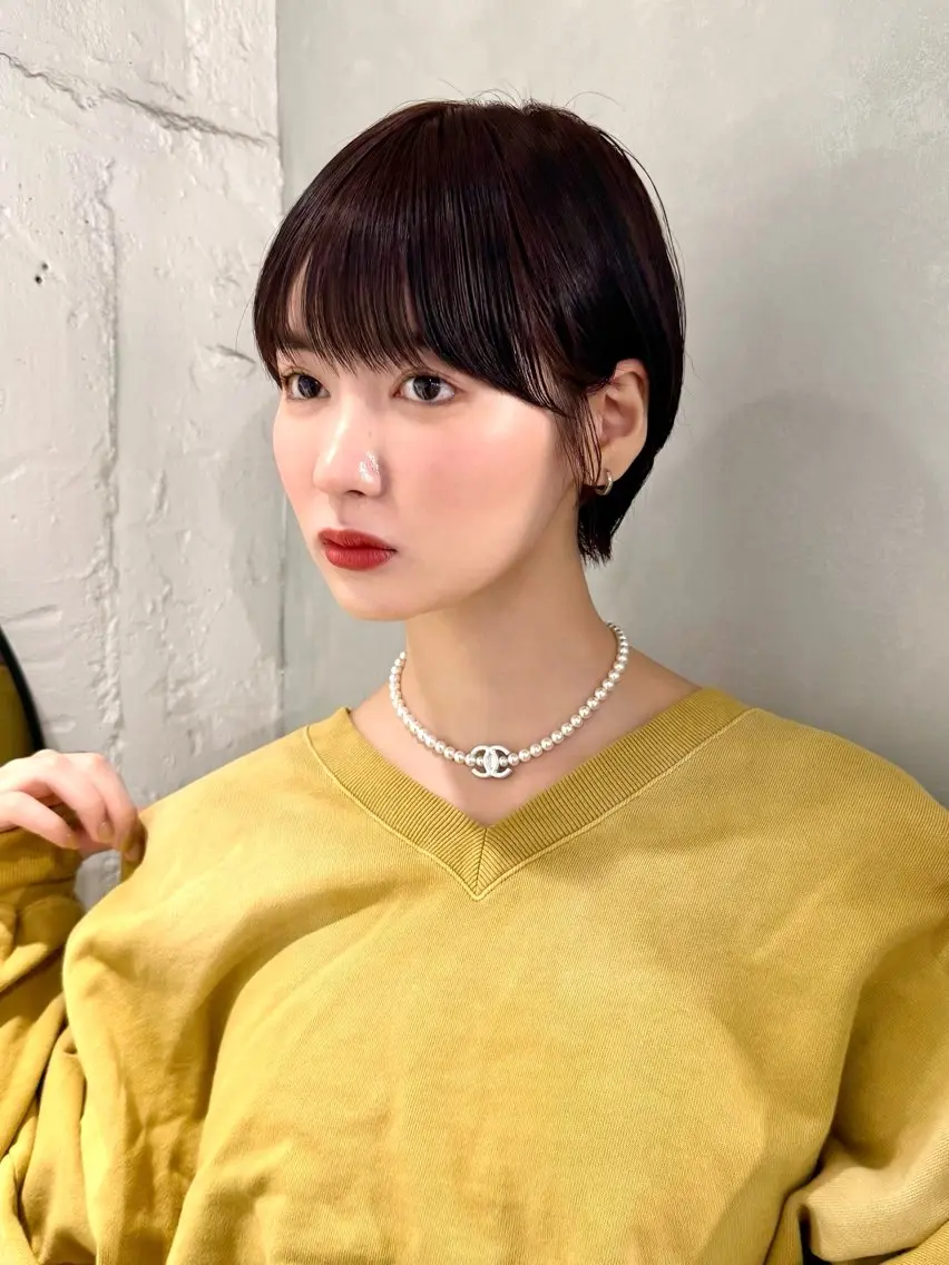 ショート カット ヘアカラー 骨格診断で絶対可愛い ✨丸みショート✨凌弥のヘアスタイル