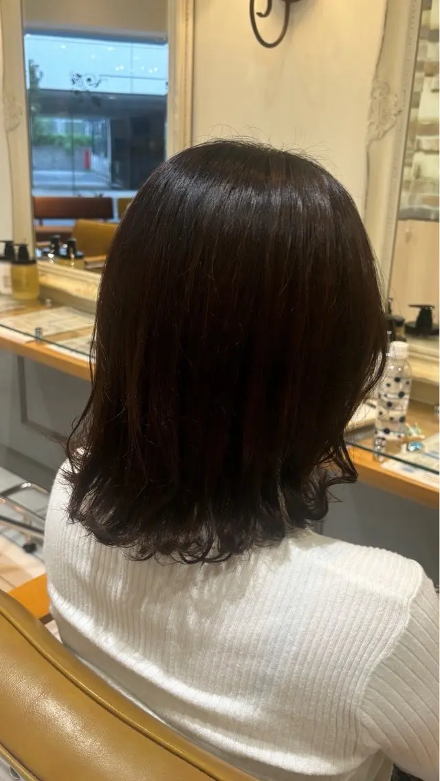 🎀🍀白髪染め(リタッチ)➕うる艶トリートメントの写真