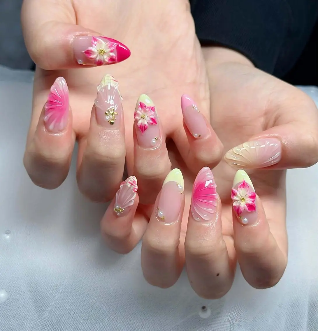 ネイル フレンチネイル ジェルネイル ハロウィン 韓国ネイル マグネットネイル ハンドネイル H.baby Nail Salonのネイルデザイン