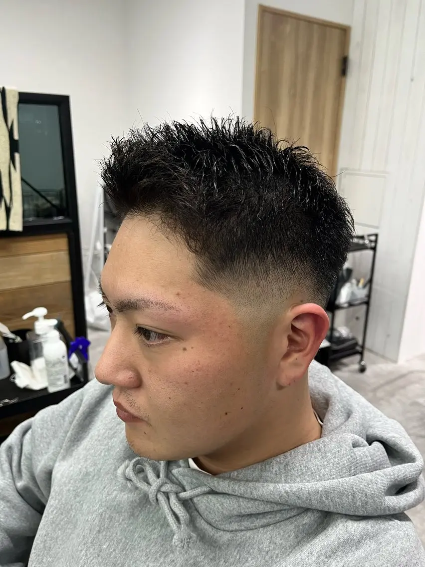 ショート メンズ フェードカット スキンフェード rilune matsuoのヘアスタイル