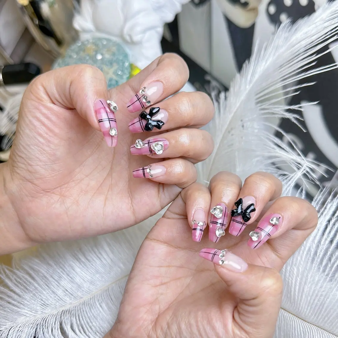 ネイル クリアネイル ハート キラキラネイル 韓国ネイル マグネットネイル ハンドネイル princess スカルプ専門店のネイルデザイン