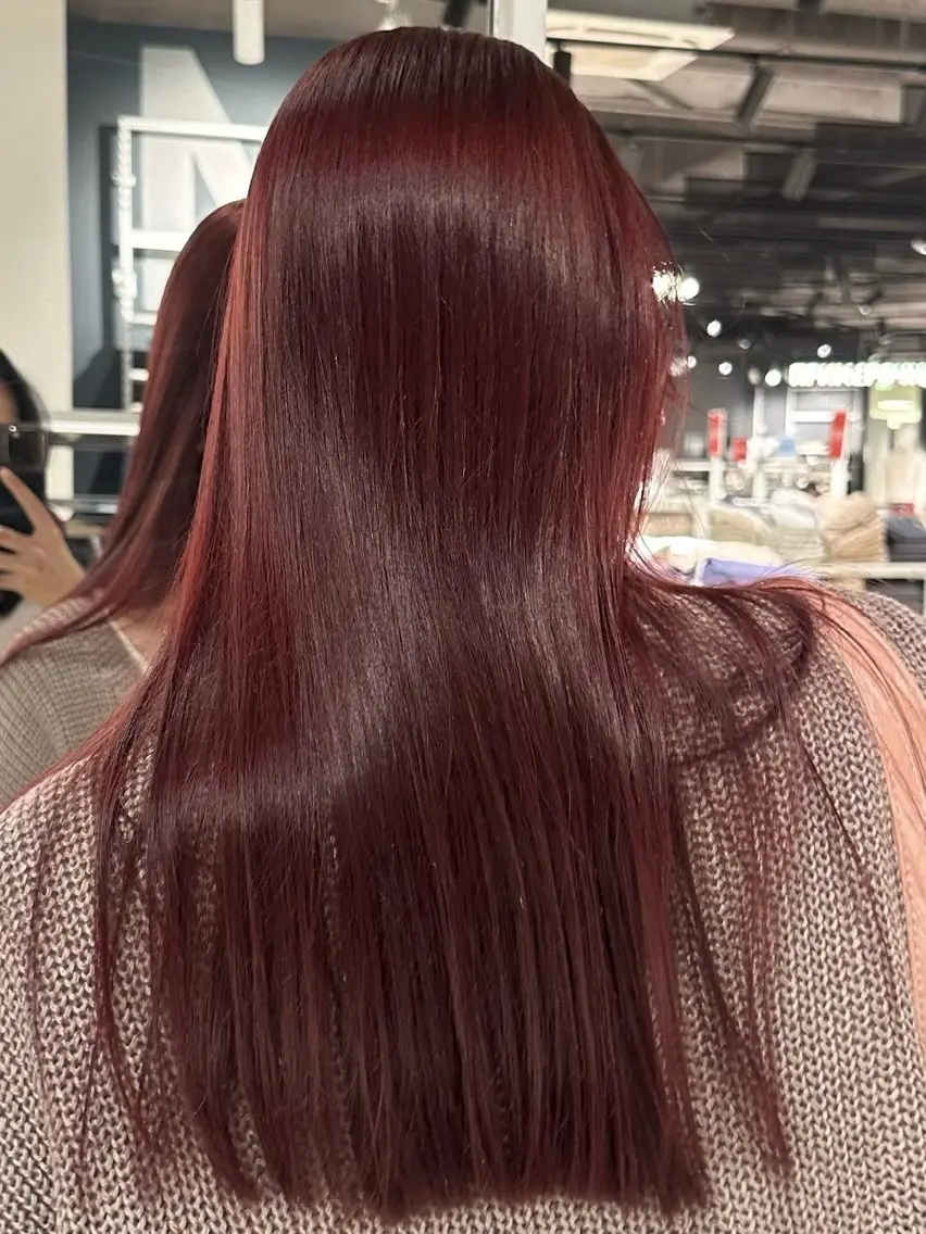 カラー ヘアカラー rinka/暖色 ボブカットモデルのヘアスタイル