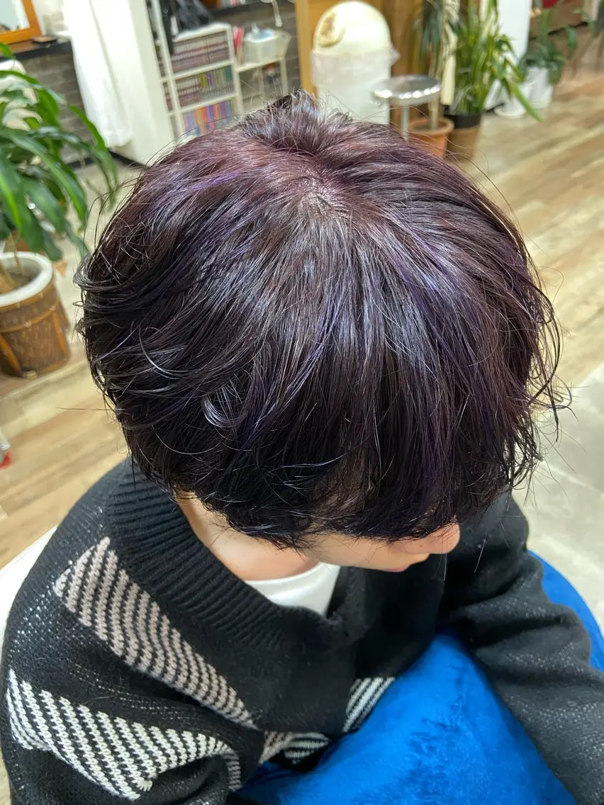 カラー パーマ メンズ メンズハイライト ハイライトカラー ヘアカラー イツキ🌕デザインカ ラー🥨髪質改善🫧のヘアスタイル