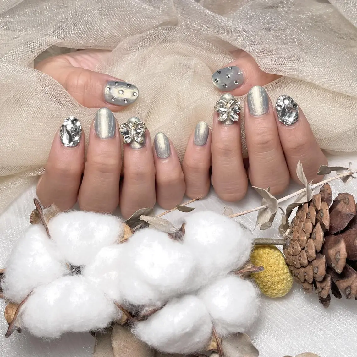 【Hand】オフなし‼️💕持ち込みデザイン💞アート４本まで4000の写真
