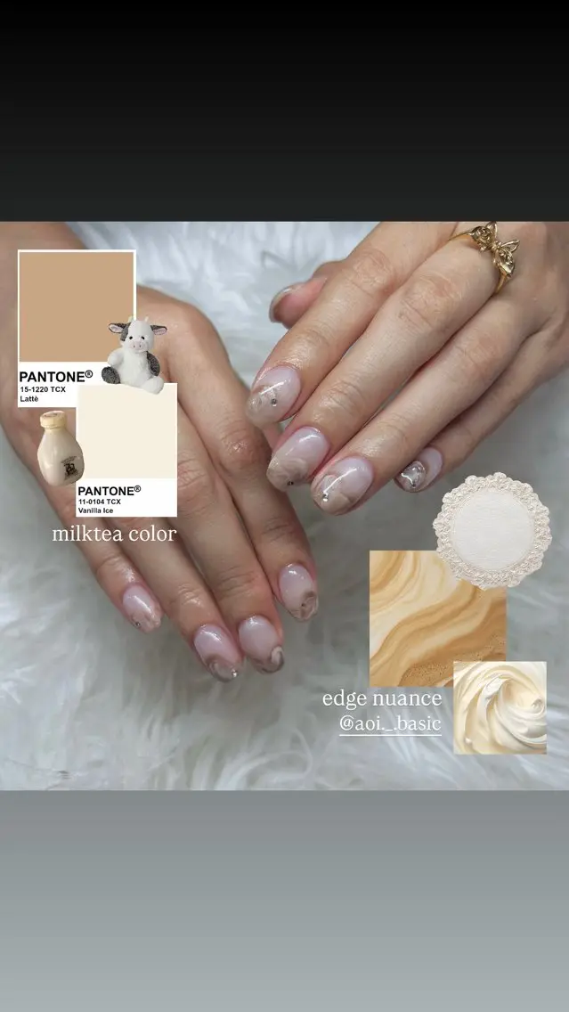 ネイル ニュアンスネイル ハンドネイル BASIC麻布十番店 Jr あおいのネイルデザイン