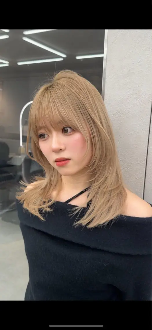 ミディアム ミディアムレイヤー 韓国風ヘア レイヤーカット あ い か 🎀 レイヤーカットのヘアスタイル