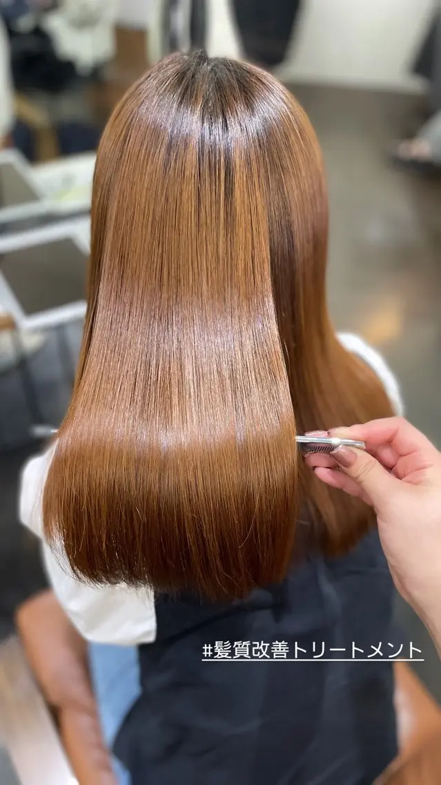 セミロング 髪質改善 トリートメント カット ヘアカラー トリートメント 暖色カラー/ メンズ/名駅/ユキハのヘアスタイル