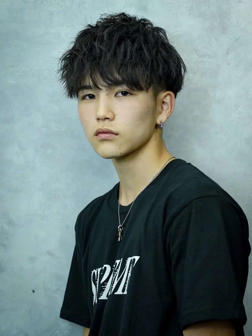 ショート パーマ メンズ カット パーマ 津田 祐岐のヘアスタイル