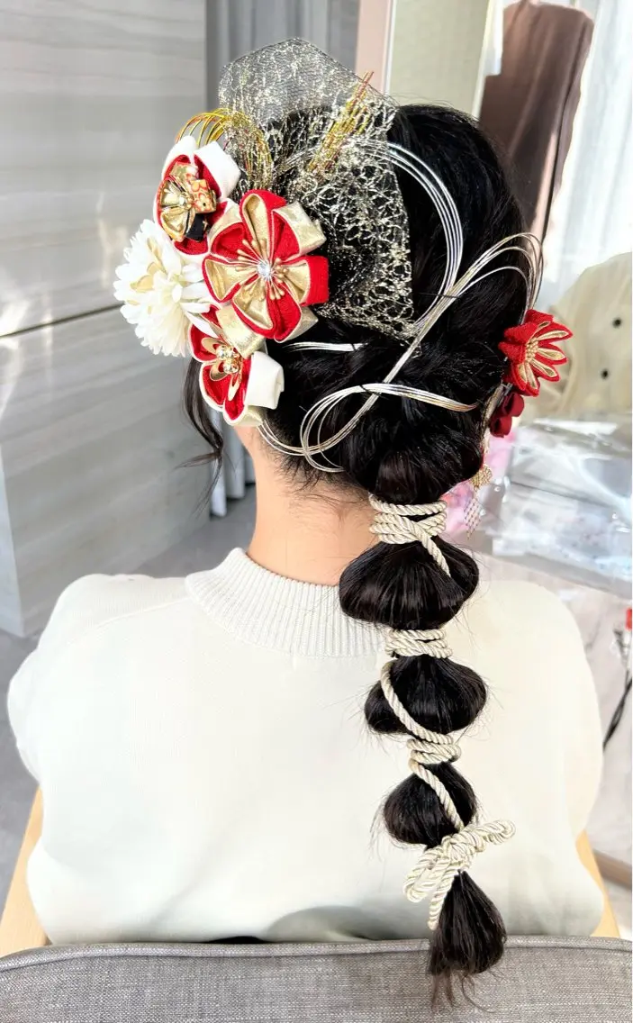 ヘアアレンジ 成人式 ボブ エクステ 🪽NANA🪽 /完全個室サロン💎のマツエク・マツパデザイン