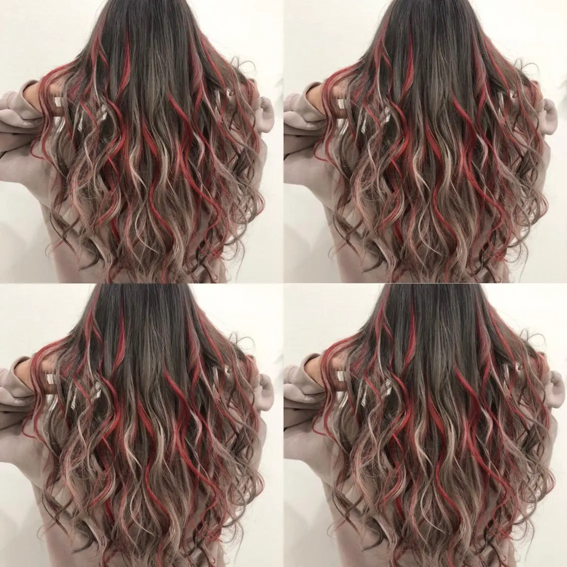 ロング カラー ハイライトカラー レッドカラー ハイライト 🌷MAYU 🌷のヘアスタイル